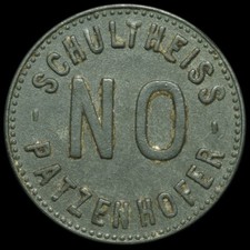 BIERMARKE: Gut für 1/2 Liter Bier. BRAUEREI SCHULTHEISS-PATZENHOFER NO - BERLIN.