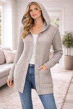 Strickjacke mit Kapuze Gr