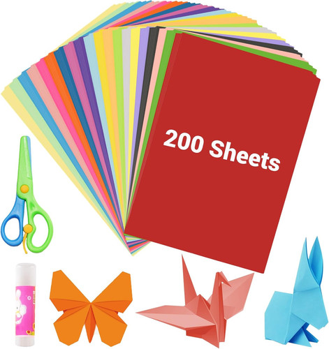 200 blatt bunt origami - bunt, papier