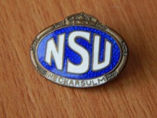 emailliertes NSU Neckarsulm Abzeichen Brosche 20/30er Jahre
