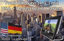 TomTom Navi 4,3" USA + DE Karten 2025 perfekt für New York Las Vegas Washington