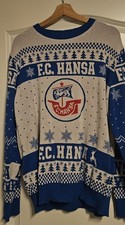 Hansa Rostock Pullover Weihnachtspullover  2024 GR L kleiner FLECK