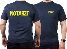 T-Shirt navy, NOTARZT, Schrift