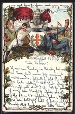 Lithographie Büste von