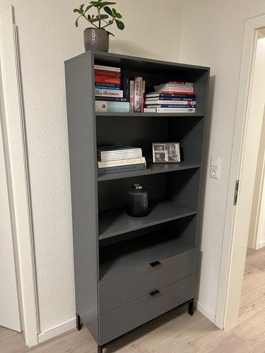 Bücherregal grau made - bücherregal,