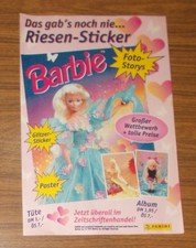 Seltene Werbung Panini BARBIE Sammelalbum Sammelsticker 1996