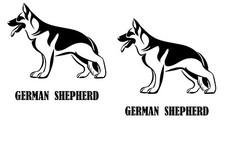 Germen shepherd aufkleber - 2x,