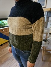 Chenille Stickpullover Damen