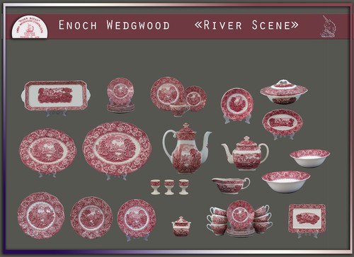 Enoch wedgwood river scene - wedgwood, "river