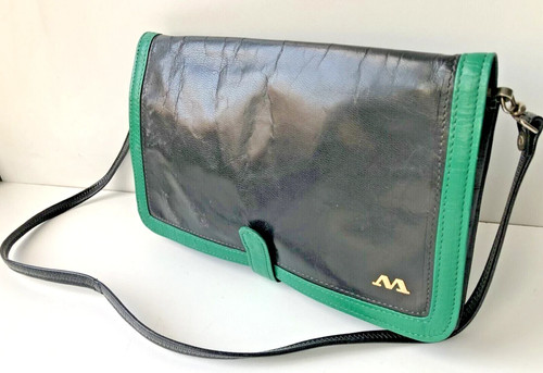 Vintage leder handtasche - leder,
