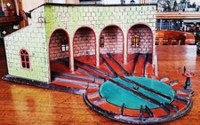 spur 0 Seltene schön erhalten und komplette Bing Rundlokschuppen 4-ständig 1905