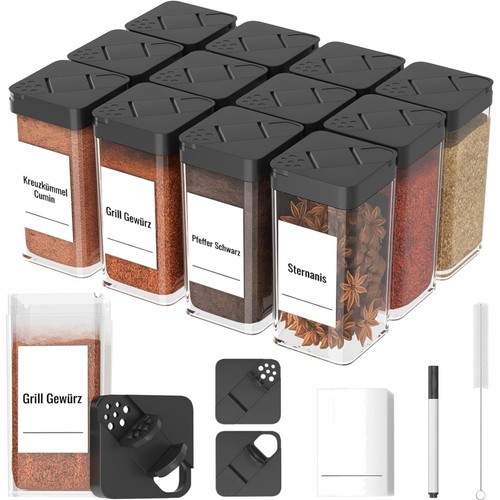 Gewürzgläser eckig set mit - eckig,