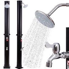 DMS Solardusche Solar Gartendusche Dusche Pooldusche Schwarz
