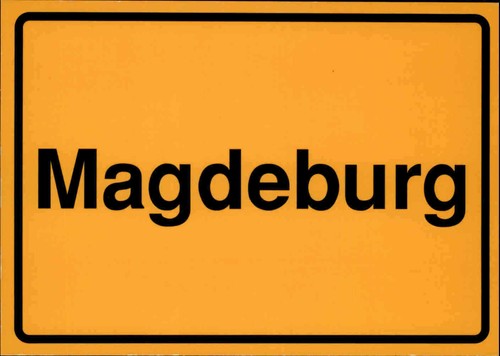 Magdeburg ortschild als - magdeburg,