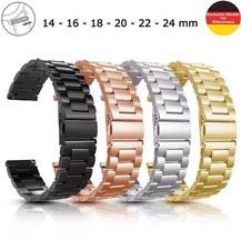 Uhrenarmband Gliederarmband 14 16 18 20 22 24 Edelstahl Metall Universell Uhr