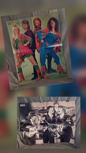 Orig abba beatles poster - abba, /