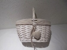 Rattankorb Einkaufskorb oval weiss !!! 521