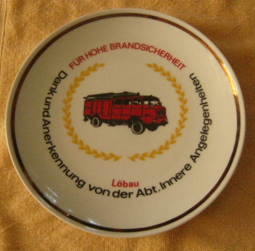 Ehrenteller ddr feuerwehr - ehrenteller,