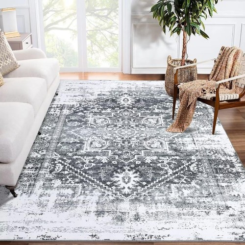 Grau vintage teppich - grau,