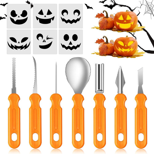 Halloween kürbis schnitzset - halloween,