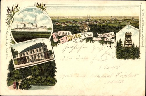 Litho burg dithmarschen - burg,