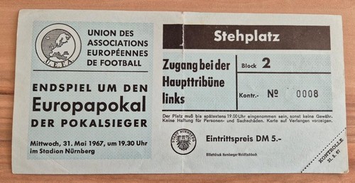 Ticket finale 67 - 31.05.67, in