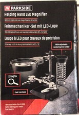 Parkside Feinmechaniker Set mit Lupe und LED Lupe Beleuchtung NEU