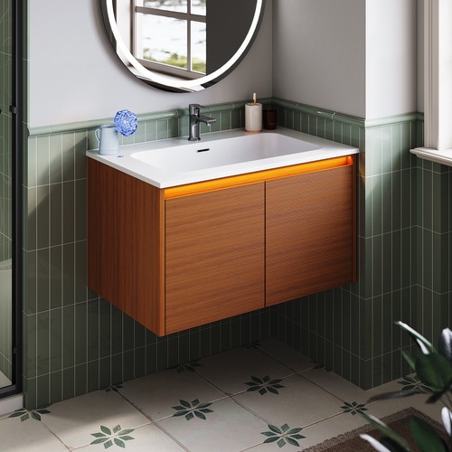 Led badschrank 79x45cm mit - led,