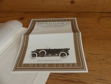 Faksimile: "Simson-Supra 1926" | Reprint-Prospekt - Automobil Edition
