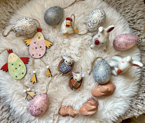 Osterdeko gemischt hasen eier - gemischt,
