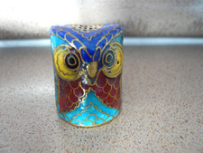 Cloisonne fingerhut eule figur - eule,
