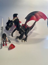 Playmobil großer schwarz - roter Drache mit Krieger und Zubehör