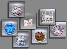 LEGO® Fliese Kachel bedruckt - Fahrrad Familie Werkzeug Eis Verbrecher