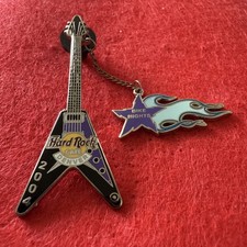 Hard Rock Cafe - Denver. Bike Nights Flying V Gitarren-Pin mit Baumeln limitierte Auflage 500