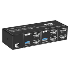 8K@60Hz 2 PCs Dual-Monitor Displayport KVM 4K@144Hz 2K@144Hz 1080p@240Hz USB 3.0