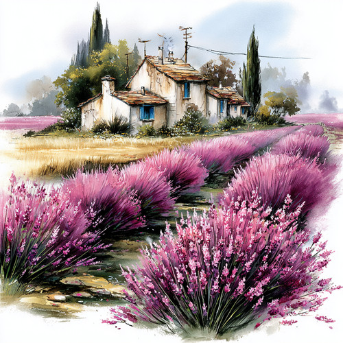 Wandbild lavendel provence - wandbild,