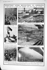 Alte 1920 Revolution Deutschland Luftschiffe Zeppelin Dantzig Irland Sinn Fe 20th