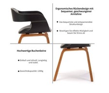 4 X Moderner Kunstlederstuhl