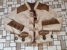 Skandal Hammermäßige Kult-Jacke, Janker, Leder-Leinen, Gr. 36/38