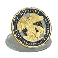 USA POLIZEI - MARKE - ORDEN - ENGEL - MEDAILLE - BRONZE - MIT GOLD VEREDELT 