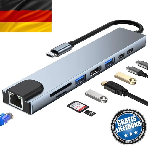 Usb hub 1 - 8-in-1, 4k
