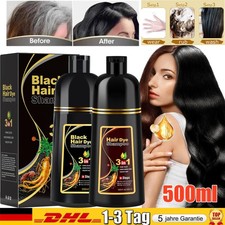 3in1 Shampoo Black/Dunkelbraun Hair dye Haarfärbeshampoo für Männer&Frauen 500ml