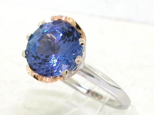 Tansanit ring 750 gold 18kt - ring,