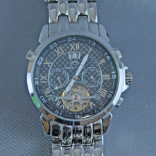 Roebelin & Graef Armbanduhr Herrenuhr Karthago Automatik Ziffernblatt weinrot 