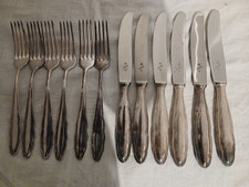 Besteckset,WMF,Friodur,Patent,12tlg.versilbert,90er Silberauflage,antik