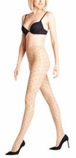 Falke Damen Dot Bicolor Tupfen Polyamid Strumpfhose - Beige