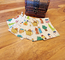 5 Sackleinen Beutel 10x14cm