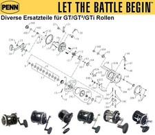 Penn - diverse Ersatzteile für GT / GT² / GTi Rollen-Serie - siehe Auswahl