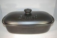 Brottopf 40 cm schwarz matt Oval NEU, Steinzeug Westerwald