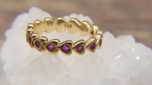 Goldring 750 gelbgold rubine - 750,